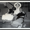 Virginia Roberts, Cara Witherspoon, and Ben Tarver in a 1951 production of Hay Fever, by Noël Coward