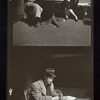 Two images of Franchot Tone and others in the stage production Hope for the Best