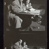 Two images of Franchot Tone and Jane Wyatt in rehearsal (?) for the stage production Hope for the Best