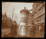 Poster promoting "Harry Houdini: the Rambler" on an advertising column in unidentified German city