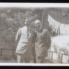 Dr. Shirley Quimby and Harry Houdini in Houdini's backyard