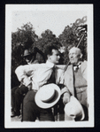 Harry Houdini with Harry Kellar, on the set of an unidentified film