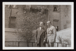 Harry Houdini and Dr. Shirley Quimby in Houdini's backyard