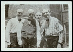 Frank Ducrot, Frederick Eugene Powell, Harry Houdini, and T. Nelson Downs in Houdini's backyard