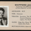 Whitford Kane