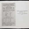 Reproduction of a 1753 playbill for King Richard III