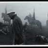 Akira Kurosawa directing a scene in Yojimbo