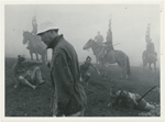 Akira Kurosawa directing a scene in Yojimbo