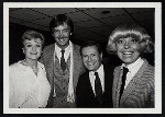 Angela Lansbury, Jerry Herman, Carol Channing and unidentified man at unknown event