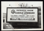Billboard advertising a Patriotic Show starring Carole Lombard