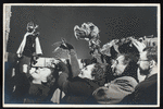 Behind-the-scenes image of a State Central Puppet Theatre (Moscow) production of Puss in Boots