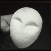 Styrofoam head of a hand puppet under construction