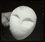 Styrofoam head of a hand puppet under construction