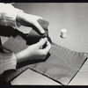 Hand puppet being sewn