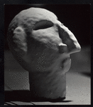 Sculpted head of a puppet under construction