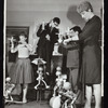 Trifold with three images of puppet theatre in Czechoslovakia