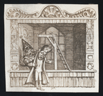 Illustration of a Punch and Judy puppet show