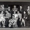 In rehearsal for the musical Me and Juliet, L to R (standing): George Abbott (direction), Richard Rodgers (music), Oscar Hammerstein II (lyrics), Robert Alton (choreography) and Jo Mielziner (set design); L to R (seated): Joan McCracken (Betty Loraine), Ray Walston (Mac), Mark Dawson (Bob), Isabel Bigley (Jeanie), Bill Hayes (Larry), Irene Sharaff (costumes) and Jackie Kelk (Herbie)