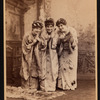 Geraldine Ulmar, Kate Forster, and Geraldine St. Maur as "The little maids from school" in the D'Oyly Carte Opera Company stage production The Mikado