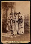 Geraldine Ulmar, Kate Forster, and Geraldine St. Maur as "The little maids from school" in the D'Oyly Carte Opera Company stage production The Mikado