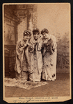 Geraldine Ulmar, Kate Forster, and Geraldine St. Maur as "The little maids from school" in the D'Oyly Carte Opera Company stage production The Mikado