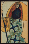 Costume design drawing for the pantomime The Miracle