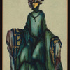 Costume design drawing for the pantomime The Miracle