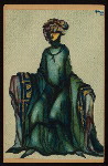 Costume design drawing for the pantomime The Miracle