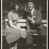 Kay Coulter (Frankie Frayne) and Bobby Van (Phil Dolan III) in the 1954 revival of On Your Toes