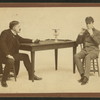 Ralph Delmore (left) as James Larrabee and William Gillette as Holmes in the play Sherlock Holmes
