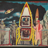 P. C. Sorcar performing in an outer-space themed magic act
