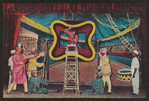 P. C. Sorcar performing in a circus-themed magic act