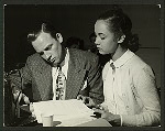 William Tabbert (Lt. Joseph Cable) and Betta St. John (Liat) in rehearsal for South Pacific