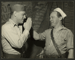 Harvey Stephens (Comdr. William Harbison) and Myron McCormick (Luther Billis) in South Pacific