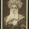 O.L. Knipper-Tchekhova as La Tzarine in Le Tzar Feodor Ioannovitch by A. Tolsoi. Théâtre Artistique de Moscou