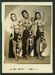 The Publicity photo of three unidentified actresses as  the "Three Little Maids" from the stage production The Swing Mikado