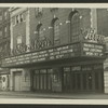 Marquee of the Alvin Theatre advertising the stage production Man and Superman