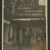 Theatres -- U.S. -- N.Y. -- Henry Miller's Theatre: Exterior view of marquee for Personal Appearance starring Gladys George.