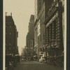 View of 45th Street with the Lyceum Theatre, marquee advertising the production Squaring the Circle