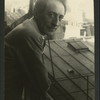 Jean Cocteau on the roof of a film studio