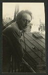 Jean Cocteau on the roof of a film studio