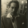 Jean Cocteau on the roof of a film studio in Paris