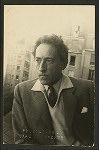 Jean Cocteau on the roof of a film studio