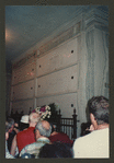 Snapshot photograph of Mae West's tomb in the Cypress Hills Cemetery mausoleum