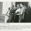 West Side Story producers Robert Griffith and Harold Prince, director-choreographer Jerome Robbins, lyricist Stephen Sondheim, and composer Leonard Bernstein at rehearsal