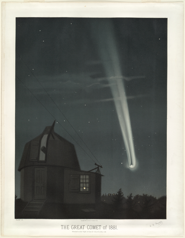 Trouvelot: The Great Comet of 1881, As Observed on the Night of June 25-26, at 1.30am