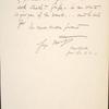 Letter to Charles T. Griffes from Georges Barrère