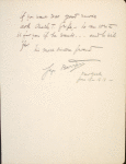 Letter to Charles T. Griffes from Georges Barrère