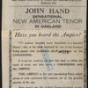Auditorium Opera House, Oakland, Cal. Dec. 1st, 1919