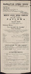 Program for Anna Pavlova's appearance at the Manhattan Opera House
